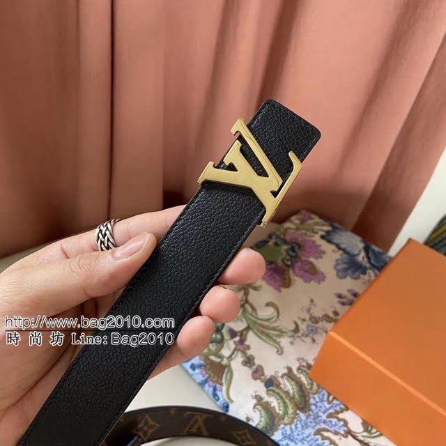 LV新款女士皮帶 路易威登Initiales雙面小牛皮腰帶  jjp1230